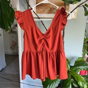 Molly Bracken Rust Sweetheart Corset Top